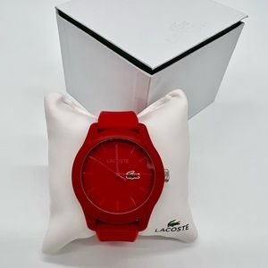 Lacoste Red Silicon Band Watch Quartz Movement